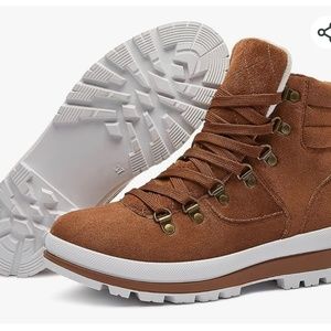 Winter/Snow Lace Up Ankle Boots, Women’s size 10 tan/brown: new/unworn